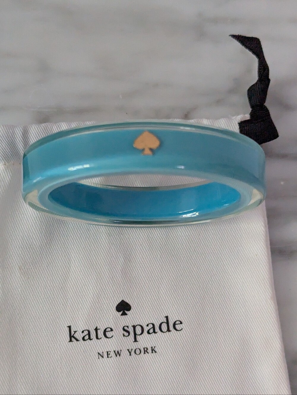kate spade Turquoise Around Town Bangle with Gold Spade Accent - New In Dust Bag - Picture 10 of 16